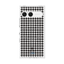 プレミアムスクエアケース with SnapMag［ Houndstooth Pattern Black with LANVIN en Bleu logo- ランバン 千鳥格子柄 ブラック ］