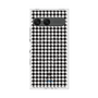 プレミアムスクエアケース with SnapMag［ Houndstooth Pattern Black with LANVIN en Bleu logo- ランバン 千鳥格子柄 ブラック ］