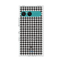 プレミアムスクエアケース with SnapMag［ Houndstooth Pattern Black with LANVIN en Bleu logo- ランバン 千鳥格子柄 ブラック ］