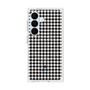 プレミアムスクエアケース with SnapMag［ Houndstooth Pattern Black with LANVIN en Bleu logo- ランバン 千鳥格子柄 ブラック ］