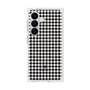 プレミアムスクエアケース with SnapMag［ Houndstooth Pattern Black with LANVIN en Bleu logo- ランバン 千鳥格子柄 ブラック ］