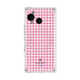 プレミアムスクエアケース with SnapMag［ Houndstooth Pattern Pink with LANVIN en Bleu logo- ランバン 千鳥格子柄 ピンク ］