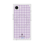 プレミアムスクエアケース with SnapMag［ Houndstooth Pattern Purple -with LANVIN en Bleu logo ランバン 千鳥格子柄 パープル ］