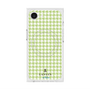 プレミアムスクエアケース with SnapMag［ Houndstooth Pattern Green with LANVIN en Bleu logo- ランバン 千鳥格子柄 グリーン ］