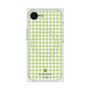 プレミアムスクエアケース with SnapMag［ Houndstooth Pattern Green with LANVIN en Bleu logo- ランバン 千鳥格子柄 グリーン ］