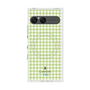 プレミアムスクエアケース with SnapMag［ Houndstooth Pattern Green with LANVIN en Bleu logo- ランバン 千鳥格子柄 グリーン ］