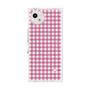 プレミアムスクエアケース with SnapMag［ Checkered Pink - ギンガムチェック ピンク ］