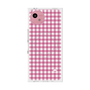 プレミアムスクエアケース with SnapMag［ Checkered Pink - ギンガムチェック ピンク ］