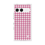 プレミアムスクエアケース with SnapMag［ Checkered Pink - ギンガムチェック ピンク ］