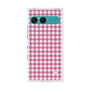 プレミアムスクエアケース with SnapMag［ Checkered Pink - ギンガムチェック ピンク ］