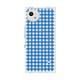 プレミアムスクエアケース with SnapMag［ Checkered Blue - ギンガムチェック ブルー ］