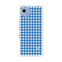 プレミアムスクエアケース with SnapMag［ Checkered Blue - ギンガムチェック ブルー ］