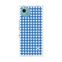 プレミアムスクエアケース with SnapMag［ Checkered Blue - ギンガムチェック ブルー ］