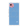 プレミアムスクエアケース with SnapMag［ Checkered Blue - ギンガムチェック ブルー ］