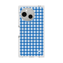 プレミアムスクエアケース with SnapMag［ Checkered Blue - ギンガムチェック ブルー ］