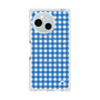 プレミアムスクエアケース with SnapMag［ Checkered Blue - ギンガムチェック ブルー ］