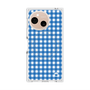 プレミアムスクエアケース with SnapMag［ Checkered Blue - ギンガムチェック ブルー ］