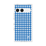 プレミアムスクエアケース with SnapMag［ Checkered Blue - ギンガムチェック ブルー ］
