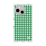 プレミアムスクエアケース with SnapMag［ Checkered Green - ギンガムチェック グリーン ］