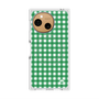 プレミアムスクエアケース with SnapMag［ Checkered Green - ギンガムチェック グリーン ］