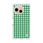 プレミアムスクエアケース with SnapMag［ Checkered Green - ギンガムチェック グリーン ］