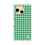 プレミアムスクエアケース with SnapMag［ Checkered Green - ギンガムチェック グリーン ］