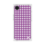 プレミアムスクエアケース with SnapMag［ Checkered Purple - ギンガムチェック パープル ］