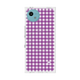 プレミアムスクエアケース with SnapMag［ Checkered Purple - ギンガムチェック パープル ］