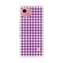 プレミアムスクエアケース with SnapMag［ Checkered Purple - ギンガムチェック パープル ］