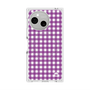 プレミアムスクエアケース with SnapMag［ Checkered Purple - ギンガムチェック パープル ］