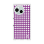プレミアムスクエアケース with SnapMag［ Checkered Purple - ギンガムチェック パープル ］