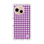 プレミアムスクエアケース with SnapMag［ Checkered Purple - ギンガムチェック パープル ］