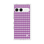 プレミアムスクエアケース with SnapMag［ Checkered Purple - ギンガムチェック パープル ］