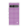 プレミアムスクエアケース with SnapMag［ Checkered Purple - ギンガムチェック パープル ］
