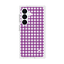 プレミアムスクエアケース with SnapMag［ Checkered Purple - ギンガムチェック パープル ］
