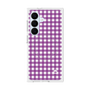 プレミアムスクエアケース with SnapMag［ Checkered Purple - ギンガムチェック パープル ］