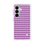 プレミアムスクエアケース with SnapMag［ Checkered Purple - ギンガムチェック パープル ］