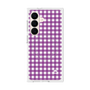 プレミアムスクエアケース with SnapMag［ Checkered Purple - ギンガムチェック パープル ］