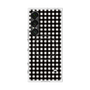 プレミアムスクエアケース with SnapMag［ Checkered Purple - ギンガムチェック ブラック ］