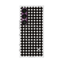 プレミアムスクエアケース with SnapMag［ Checkered Purple - ギンガムチェック ブラック ］