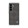 プレミアムスクエアケース with SnapMag［ Checkered Purple - ギンガムチェック ブラック ］