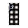 プレミアムスクエアケース with SnapMag［ Checkered Purple - ギンガムチェック ブラック ］