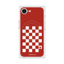 プレミアムスクエアケース with SnapMag［ Racing checkered flag Red - レーシングチェッカーフラッグ レッド ］