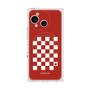 プレミアムスクエアケース with SnapMag［ Racing checkered flag Red - レーシングチェッカーフラッグ レッド ］