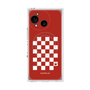 プレミアムスクエアケース with SnapMag［ Racing checkered flag Red - レーシングチェッカーフラッグ レッド ］