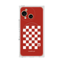 プレミアムスクエアケース with SnapMag［ Racing checkered flag Red - レーシングチェッカーフラッグ レッド ］