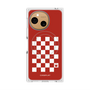 プレミアムスクエアケース with SnapMag［ Racing checkered flag Red - レーシングチェッカーフラッグ レッド ］