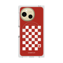 プレミアムスクエアケース with SnapMag［ Racing checkered flag Red - レーシングチェッカーフラッグ レッド ］