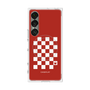 プレミアムスクエアケース with SnapMag［ Racing checkered flag Red - レーシングチェッカーフラッグ レッド ］