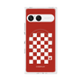 プレミアムスクエアケース with SnapMag［ Racing checkered flag Red - レーシングチェッカーフラッグ レッド ］